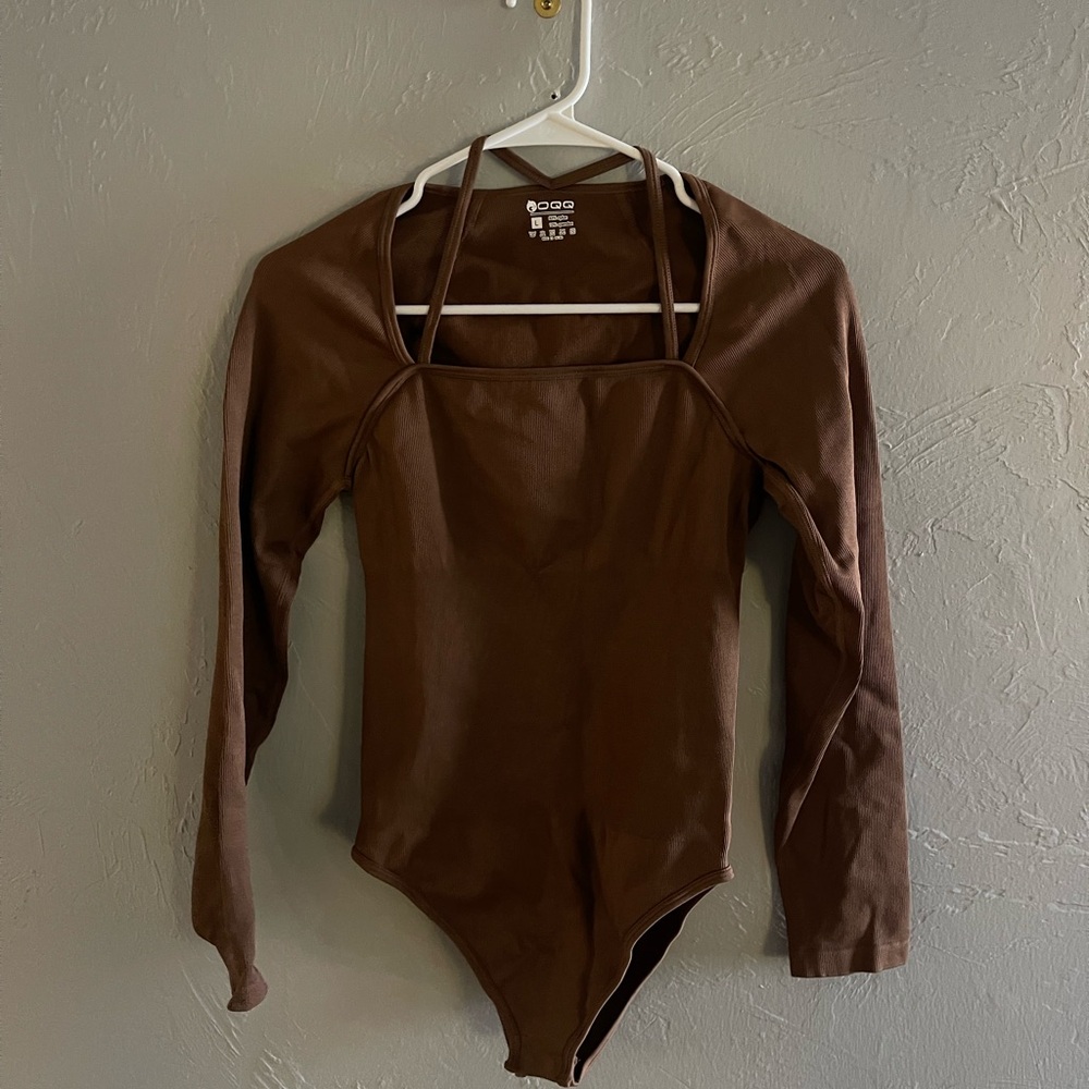 Brown Long Sleeve Bodysuit Women’s Large Worn Once